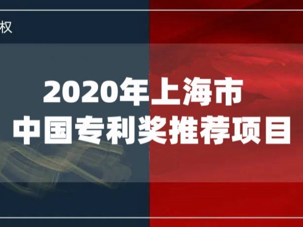 快看！2020年上海市推薦了哪些中國專利獎項目